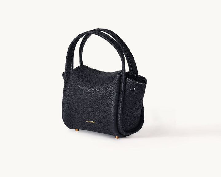 Mini Yellow Pebbled Leather Tote Bag – Songmont