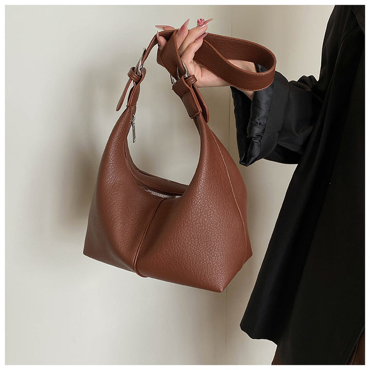 geweven rieten draagtas met dubbele leren handvatten – LÉONIE 