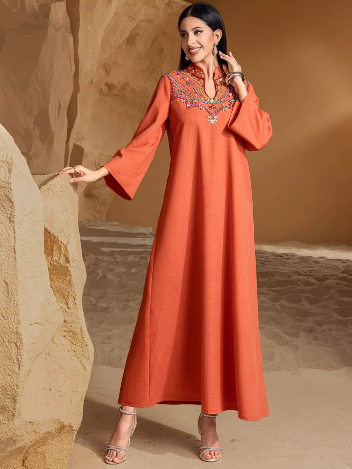 Long-Sleeve Elegant Maxi Dress – ELVIRA