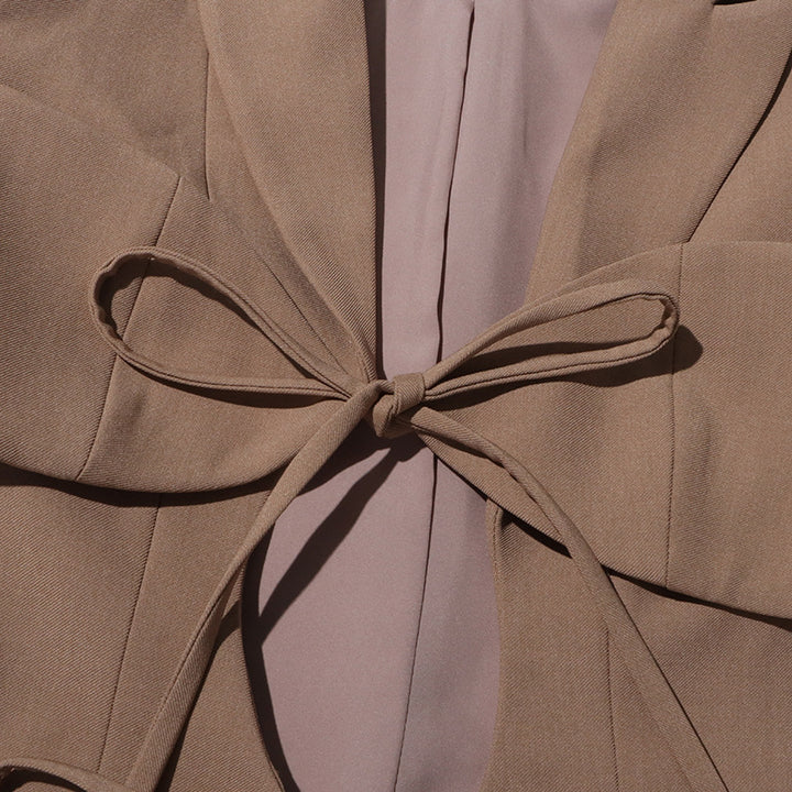 Geplooide top met uitlopende mouwen en maxi-rok set met tailleband – Rosiny 