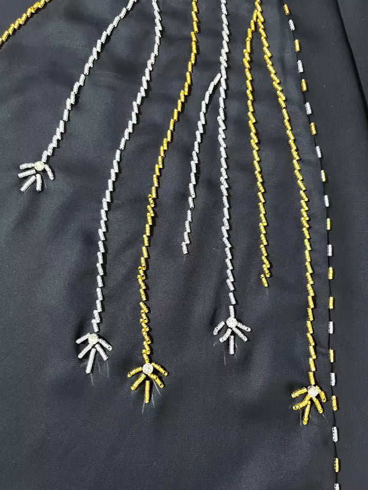 long sleeve column cardijan with star embroidery - STELKAN