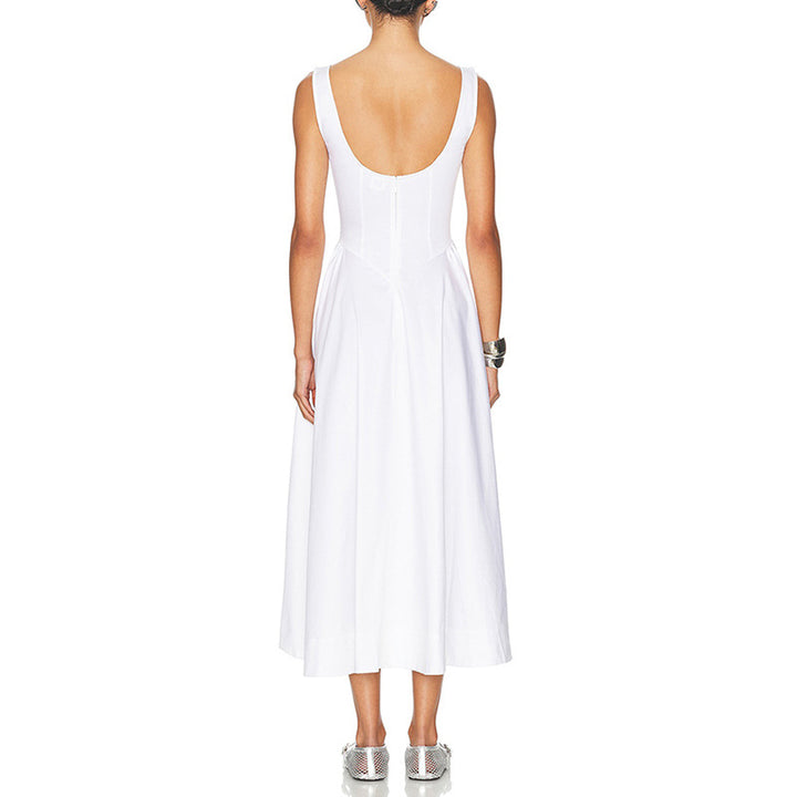 Haut à manches évasées plissées et ensemble jupe longue avec ceinture à la taille – Rosiny 