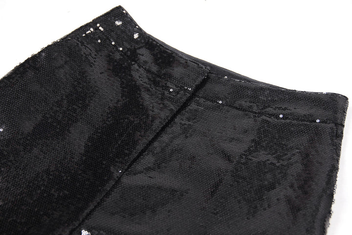 Geplooide top met uitlopende mouwen en maxi-rok set met tailleband – Rosiny 