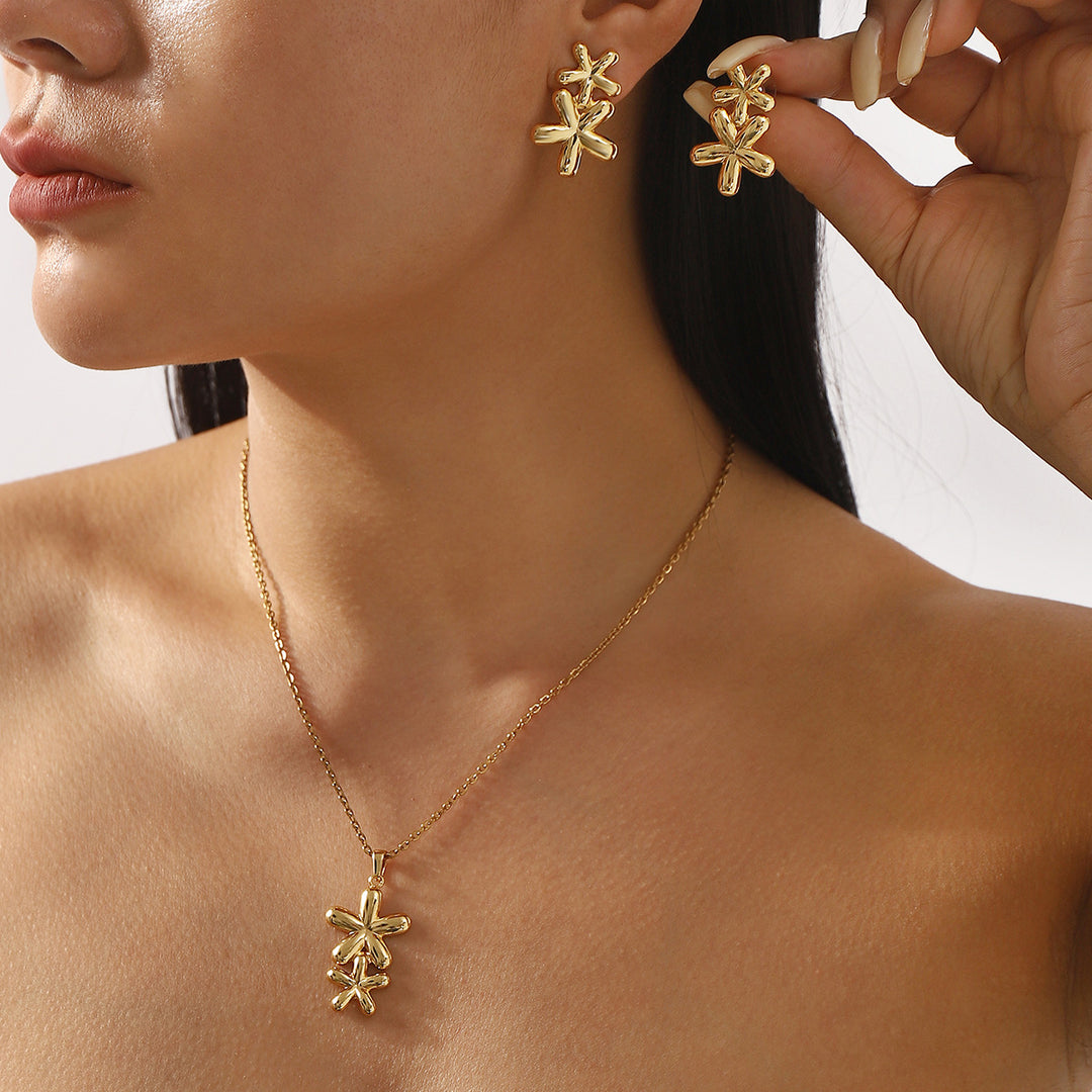 mehrfarbige Kettenhalskette mit Emaille-Seeanhängern - CORALIA 