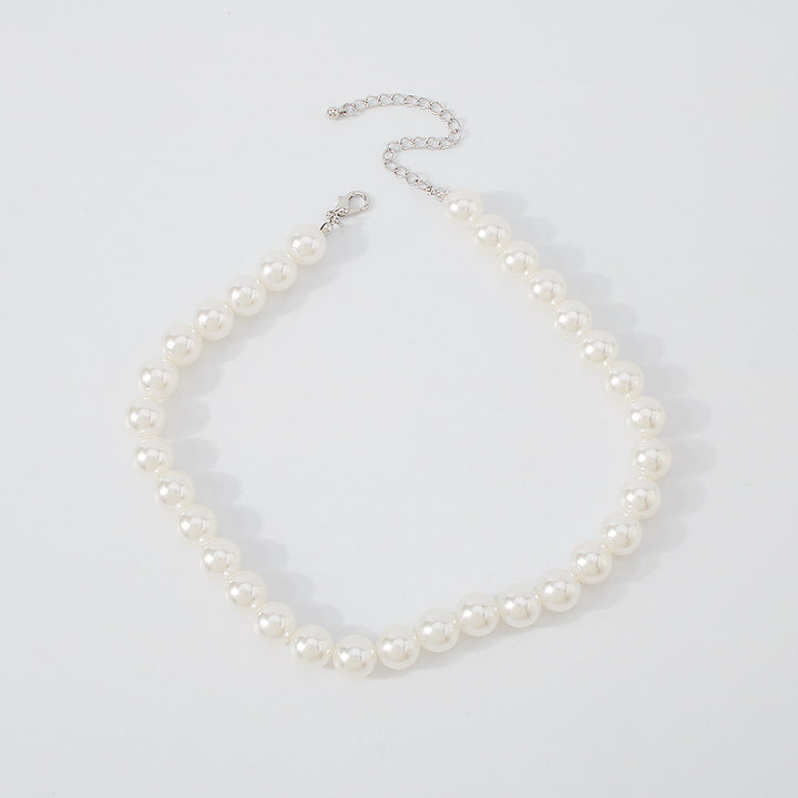 multi-strand faux pearl choker necklace - AURELIABA
