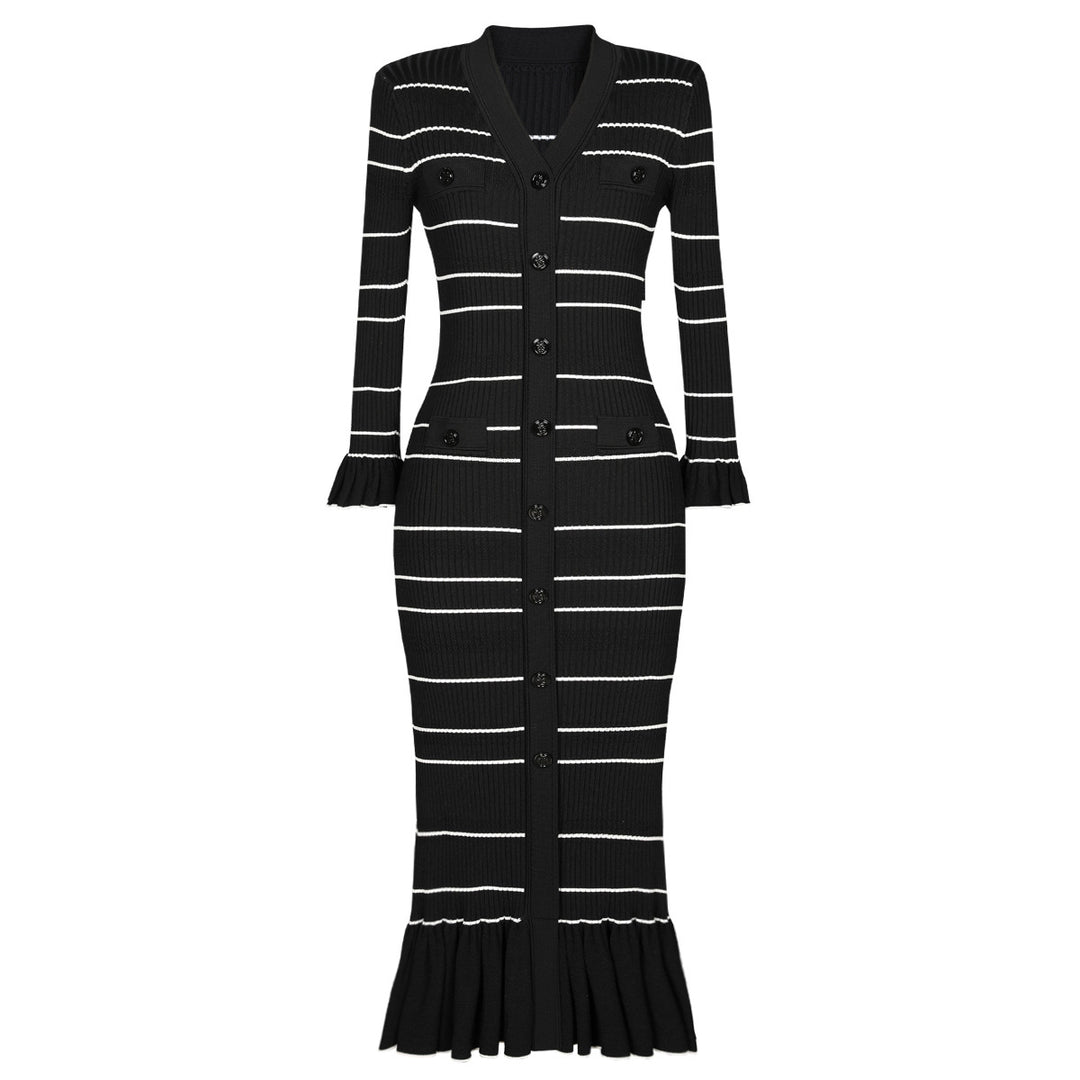 Haut à manches évasées plissées et ensemble jupe longue avec ceinture à la taille – Rosiny 