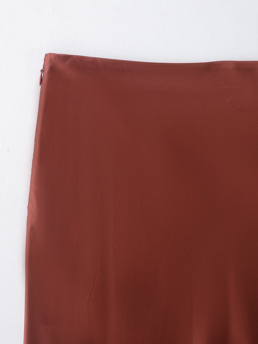 satin midi skirt with lace hem – SERAPHINE