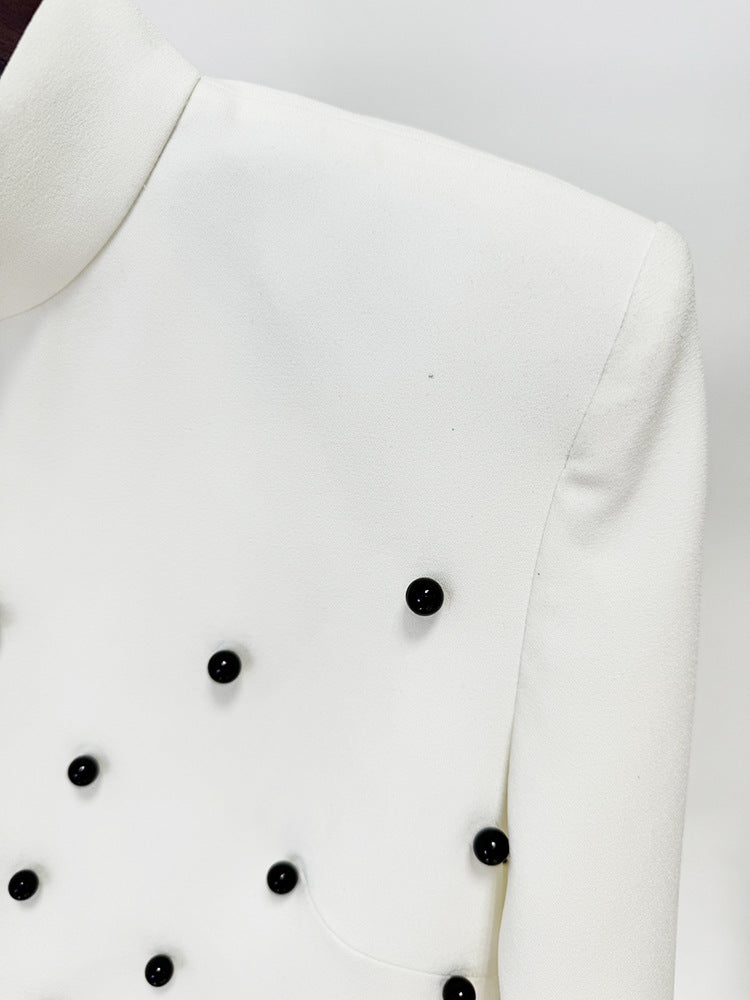 قمة محصول مرصعة وتنورة العمود طقم مع منصات الكتف - زيدي