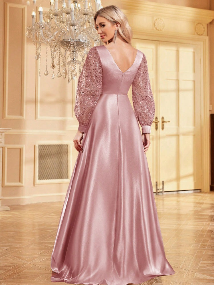 فستان بأكمام منفوخة من الترتر – سيلين