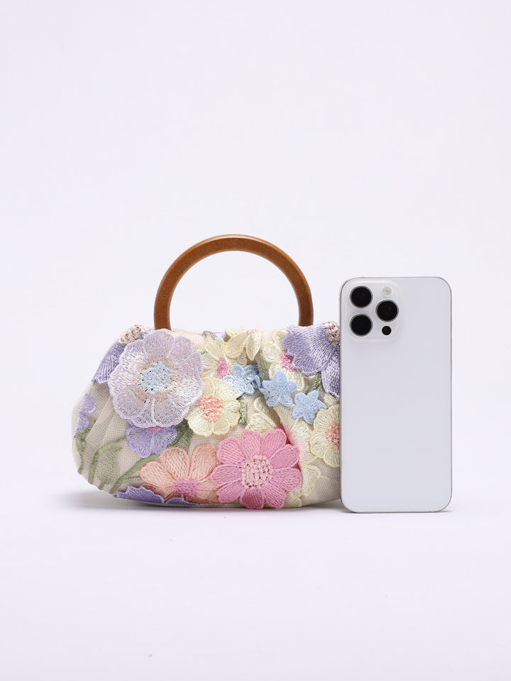 gewebte Rattan-Tragetasche mit doppelten Ledergriffen – LÉONIE 