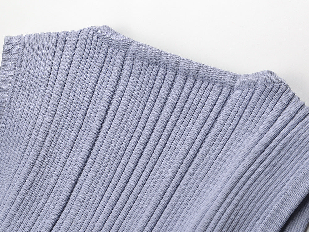 sleeveless midi dress with pearl-trim neckline – AURORAQL