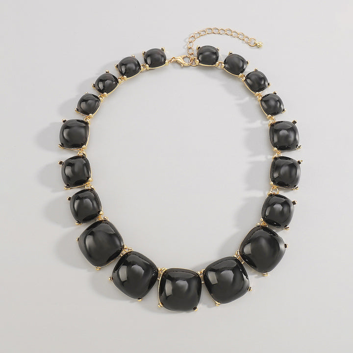 mehrfarbige Kettenhalskette mit Emaille-Seeanhängern - CORALIA 