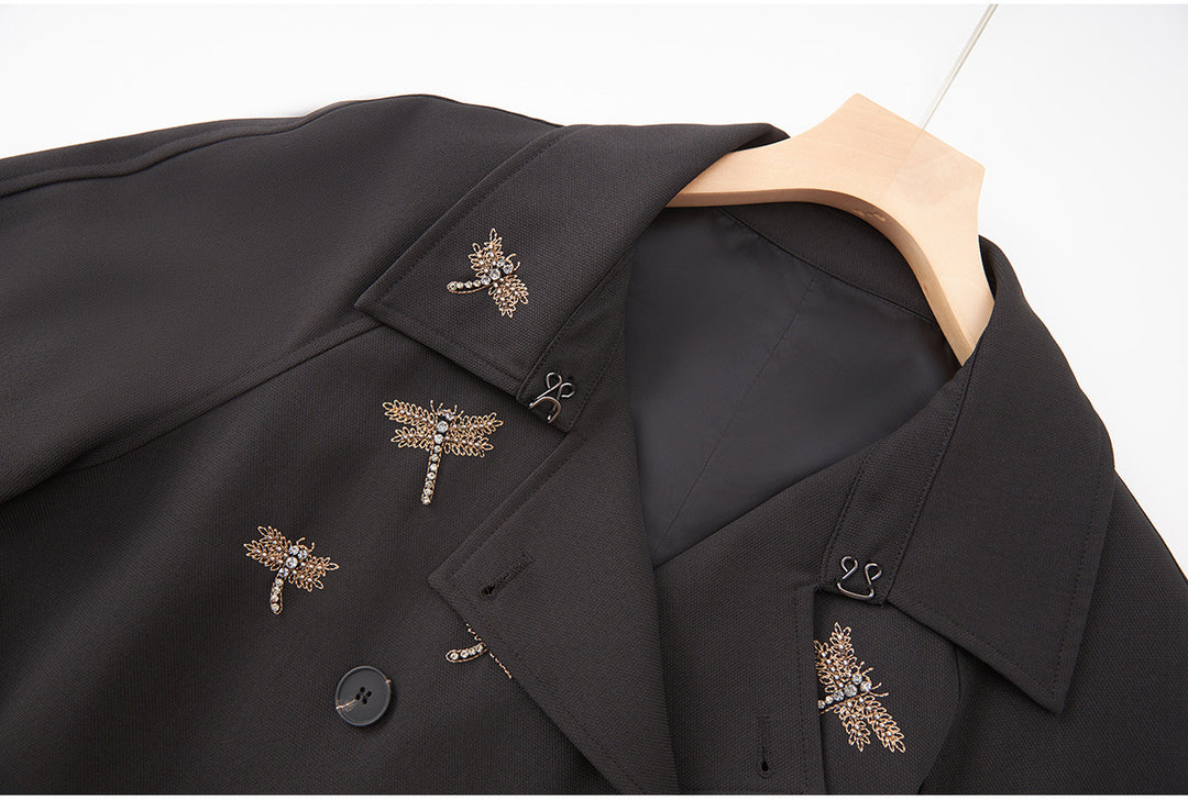 luxury embroidered trench coat – EMBLEM