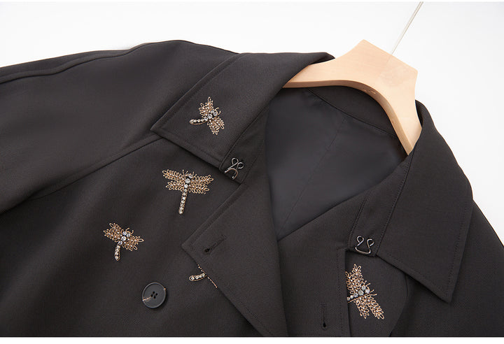 luxury embroidered trench coat – EMBLEM
