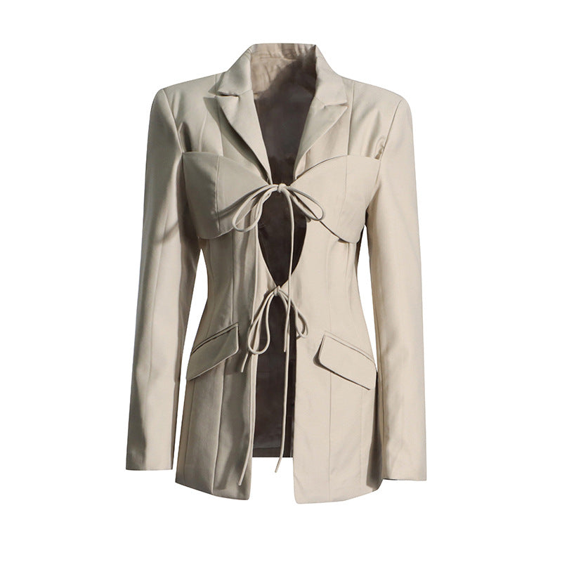 بليزر منظم مع رباط أمامي للكورسيه – سيينا