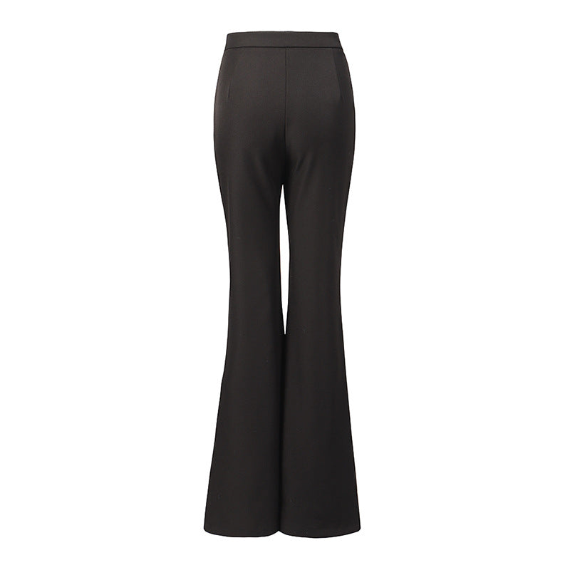 褶皱喇叭袖上衣和高腰裙套装，配腰带 – Rosiny 