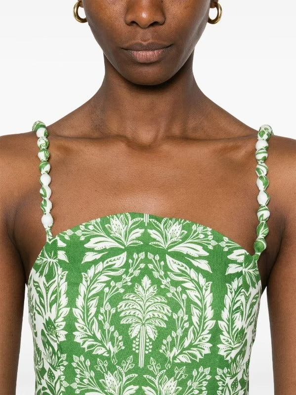 Plissiertes Oberteil mit ausgestellten Ärmeln und Maxirock-Set mit Taillengürtel – Rosiny 