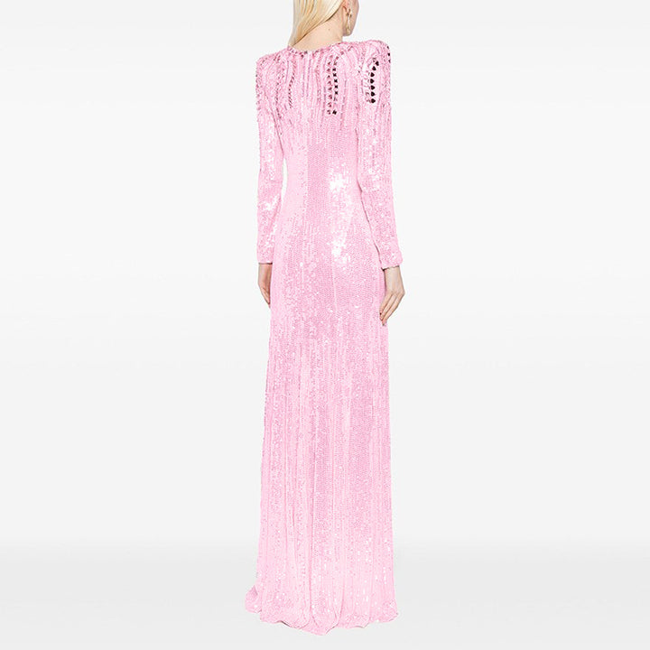 Haut à manches évasées plissées et ensemble jupe longue avec ceinture à la taille – Rosiny 