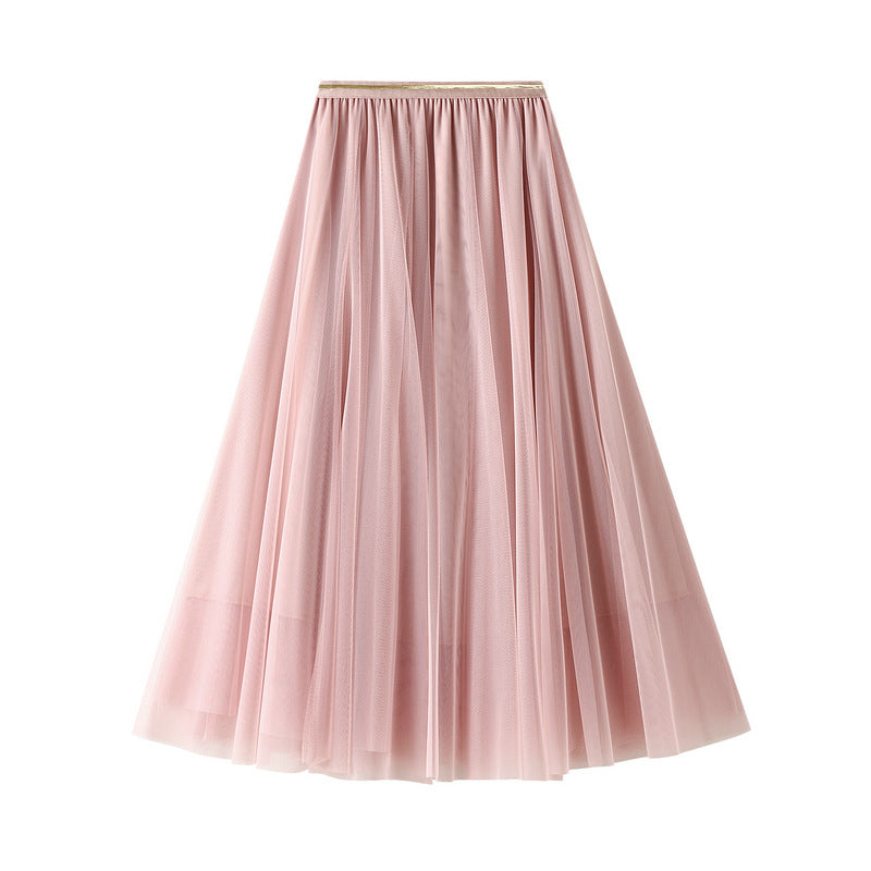 double-layer tulle skirt with beaded feather accents – AURORA