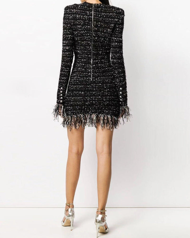 Geplooide top met uitlopende mouwen en maxi-rok set met tailleband – Rosiny 