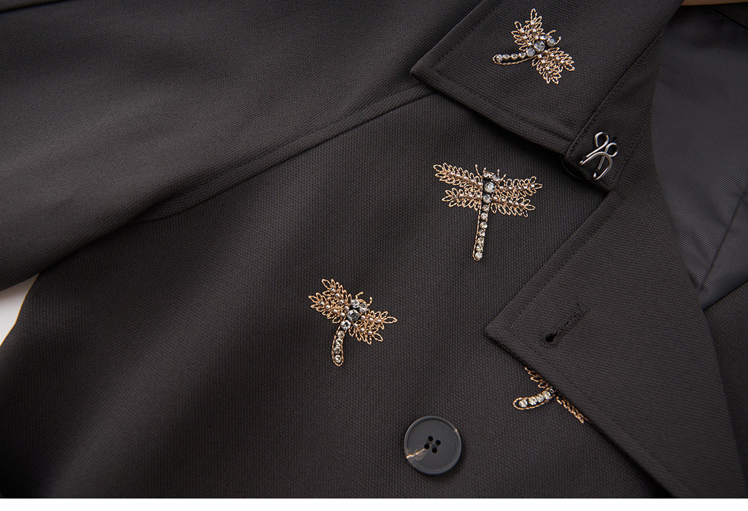 luxury embroidered trench coat – EMBLEM