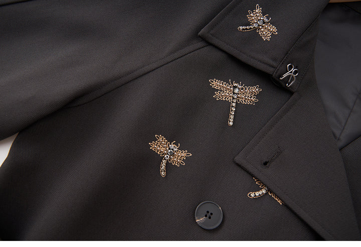 luxury embroidered trench coat – EMBLEM