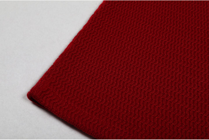 two-piece knit set with gold embroidered trim – DAPHNEDU