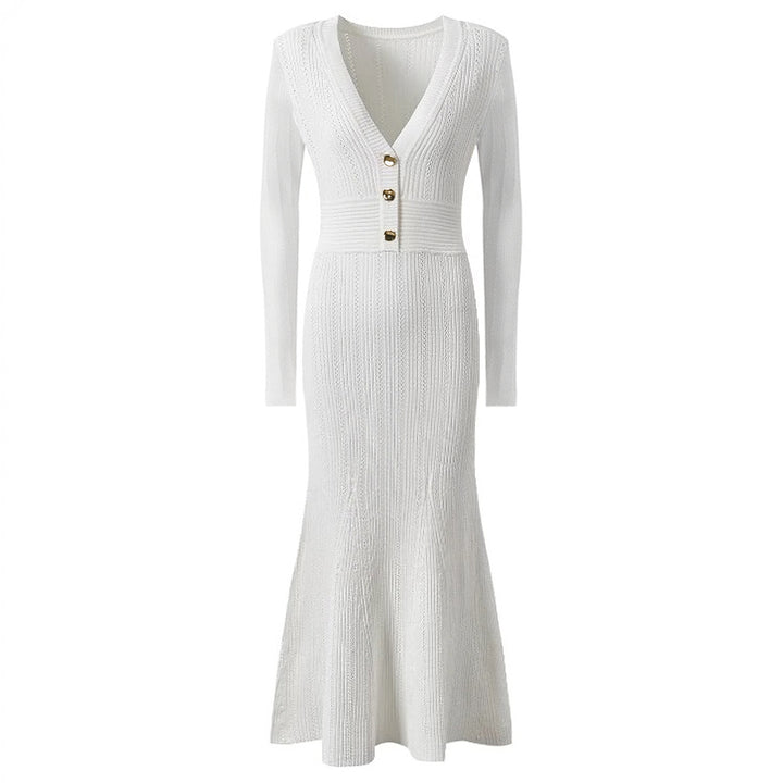 Geplooide top met uitlopende mouwen en maxi-rok set met tailleband – Rosiny 