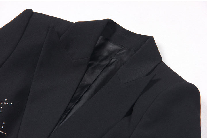 Haut à manches évasées plissées et ensemble jupe longue avec ceinture à la taille – Rosiny 