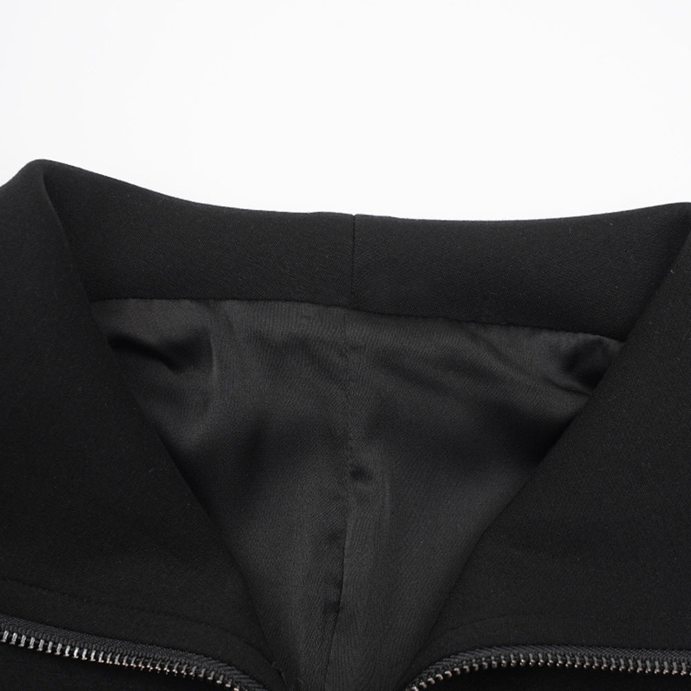 Haut à manches évasées plissées et ensemble jupe longue avec ceinture à la taille – Rosiny 