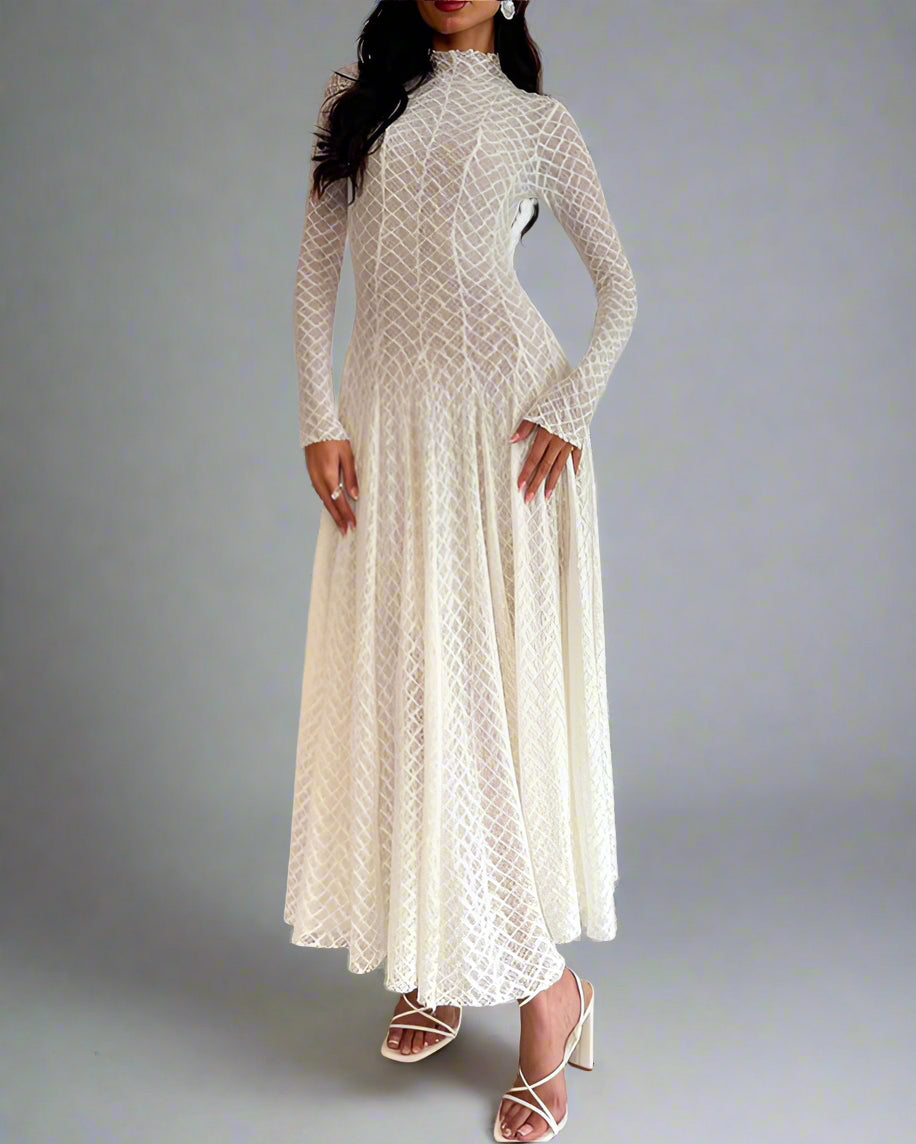 Haut à manches évasées plissées et ensemble jupe longue avec ceinture à la taille – Rosiny 