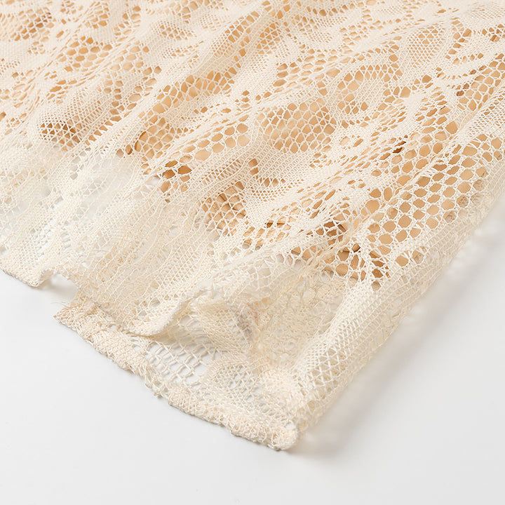 long-sleeve lace bodycon dress with deep neckline – AMBERET