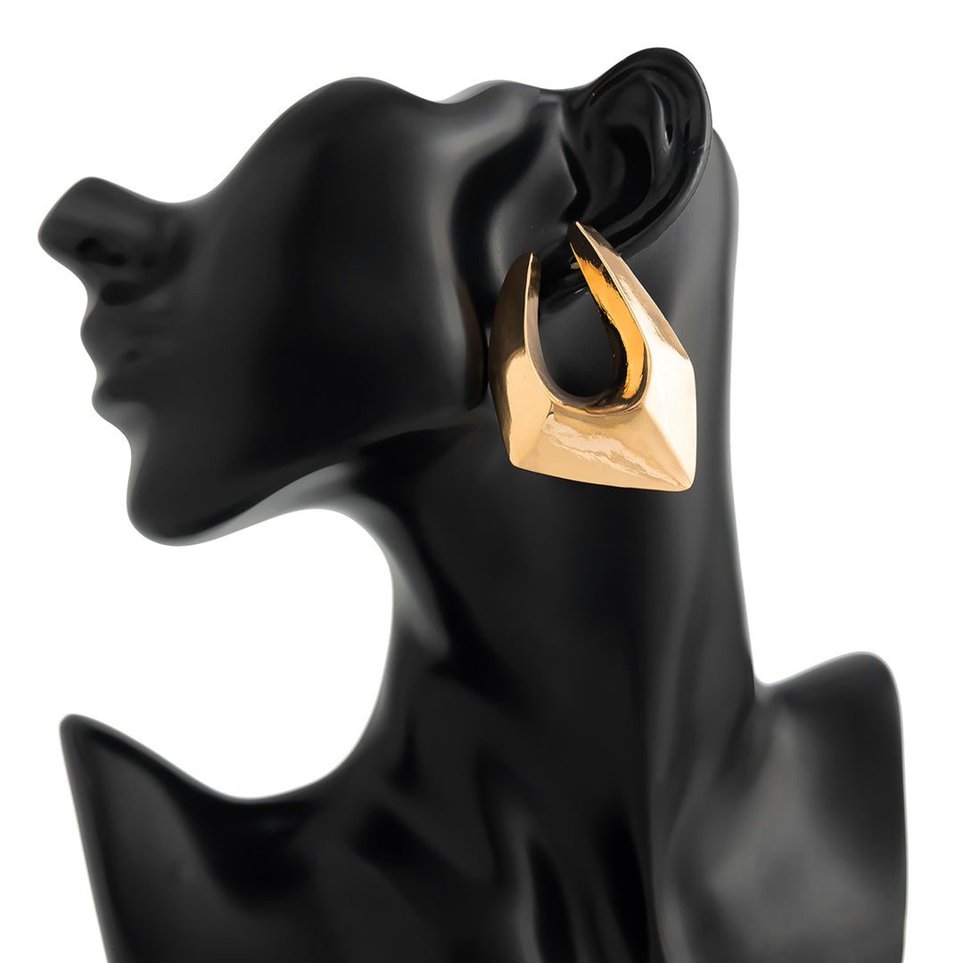 Sculptural open-front geometric earrings - Vanta