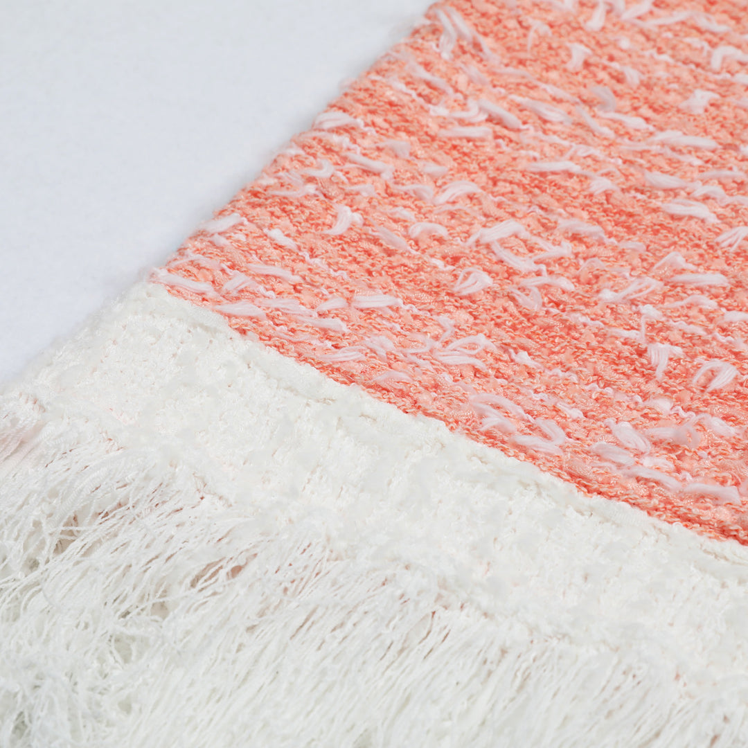 فستان قصير من التويد بدون أكمام مع حافة مزينة بشراشيب - فيراكت