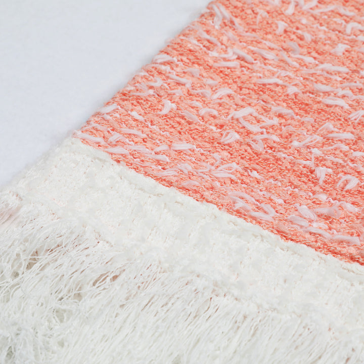 فستان قصير من التويد بدون أكمام مع حافة مزينة بشراشيب - فيراكت