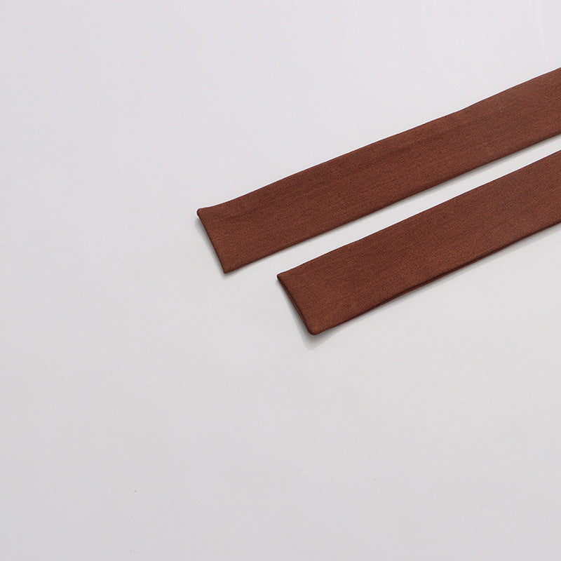 Plissiertes Oberteil mit ausgestellten Ärmeln und Maxirock-Set mit Taillengürtel – Rosiny 