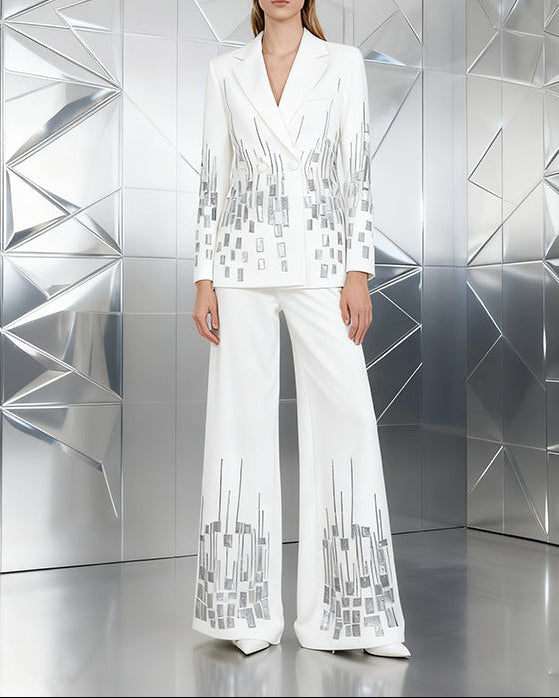 طقم بليزر مصمم خصيصًا ومزين بالترتر - ستيلار