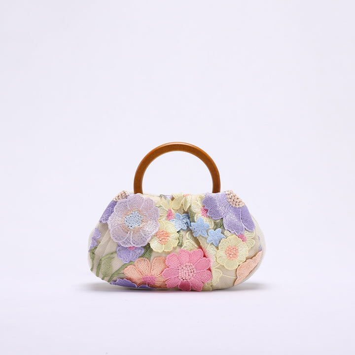 gewebte Rattan-Tragetasche mit doppelten Ledergriffen – LÉONIE 