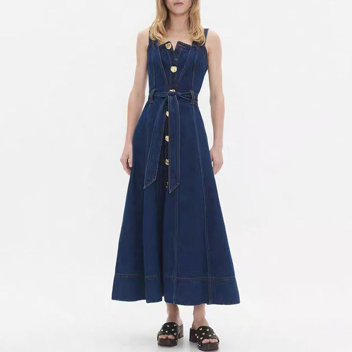 Plissiertes Oberteil mit ausgestellten Ärmeln und Maxirock-Set mit Taillengürtel – Rosiny 