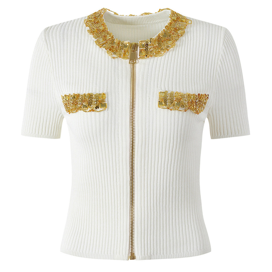 Haut à manches évasées plissées et ensemble jupe longue avec ceinture à la taille – Rosiny 