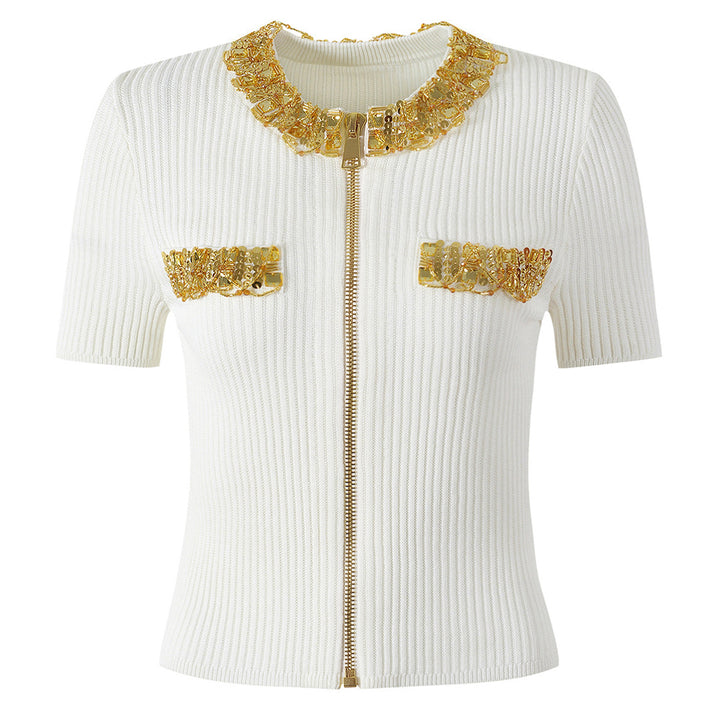 Haut à manches évasées plissées et ensemble jupe longue avec ceinture à la taille – Rosiny 