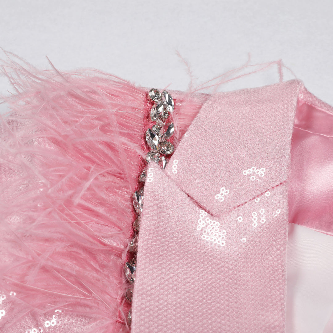 Geplooide top met uitlopende mouwen en maxi-rok set met tailleband – Rosiny 