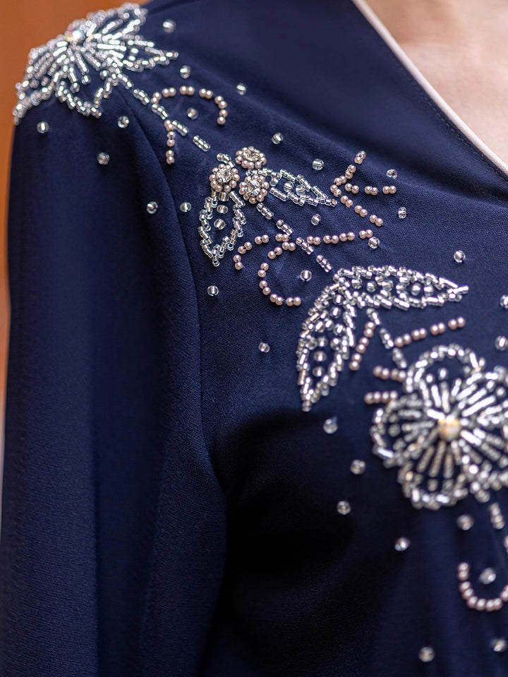 maßgeschneiderter Schlaganzug mit Satin-Puffärmeln – VALENCIA 