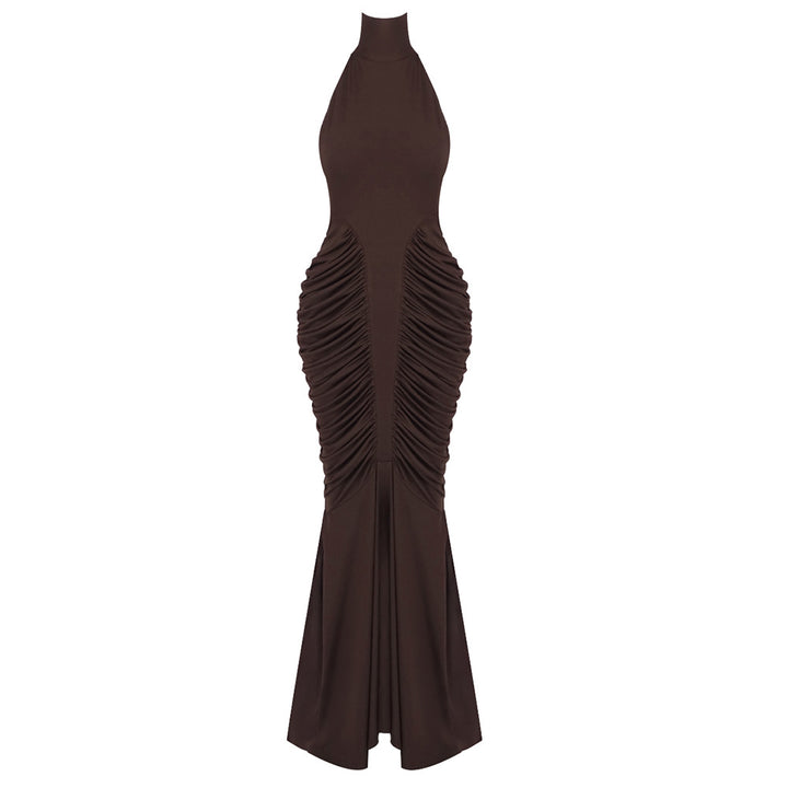 Ruched Sculpted Mermaid Gown — Ivory