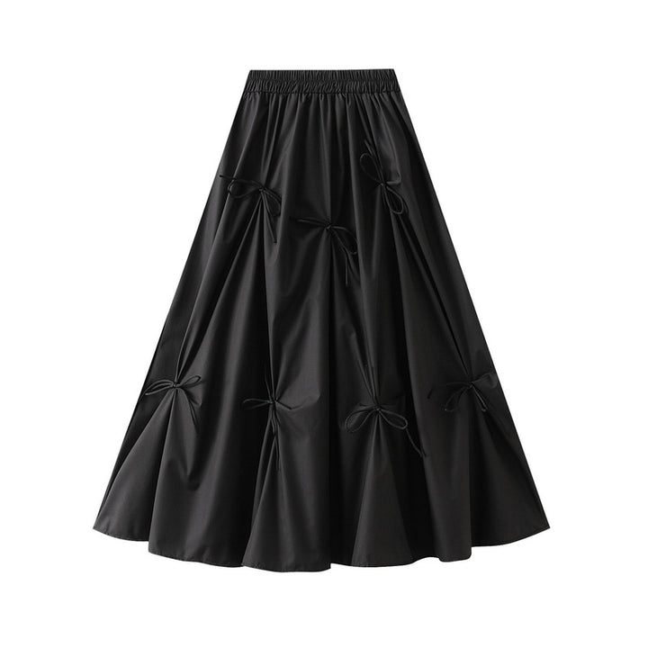 midi skirt with gathered bow detailing – FERA