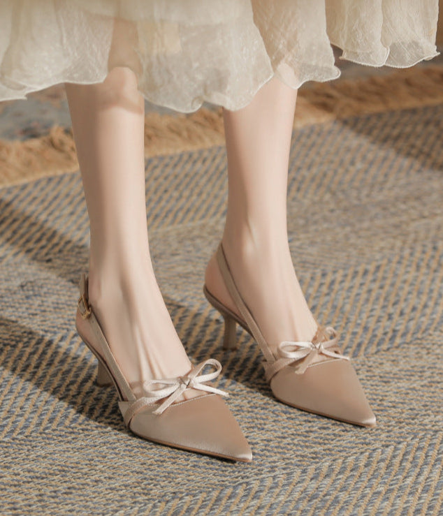 slingback pumps with bow detail - AURORAKRI