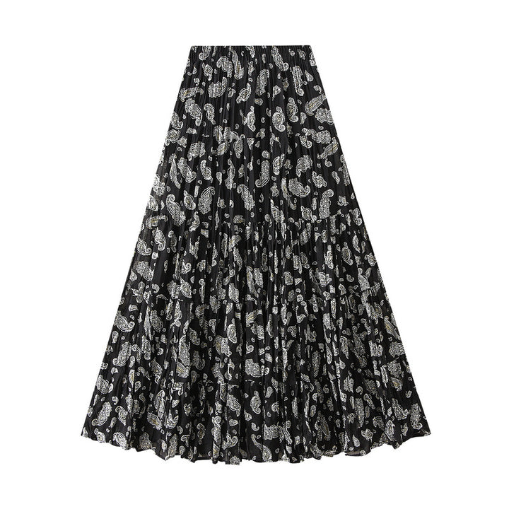 tiered abstract-print maxi skirt – AURORA