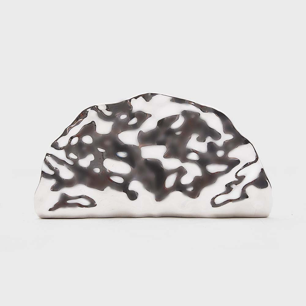 编织藤条手提包，配有双层皮革手柄 – LÉONIE 