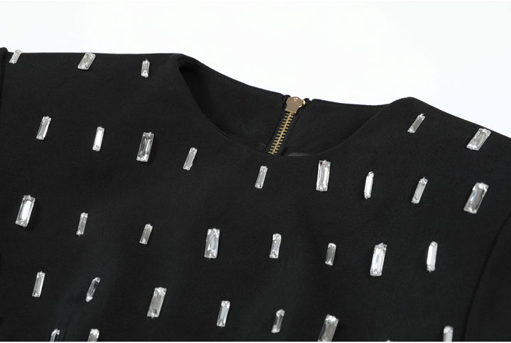 Haut à manches évasées plissées et ensemble jupe longue avec ceinture à la taille – Rosiny 