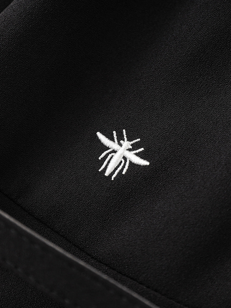 driekwart mouw overslagjurk met pailletten revers en bloemenapplicatie – ALINA 